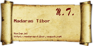 Madaras Tibor névjegykártya